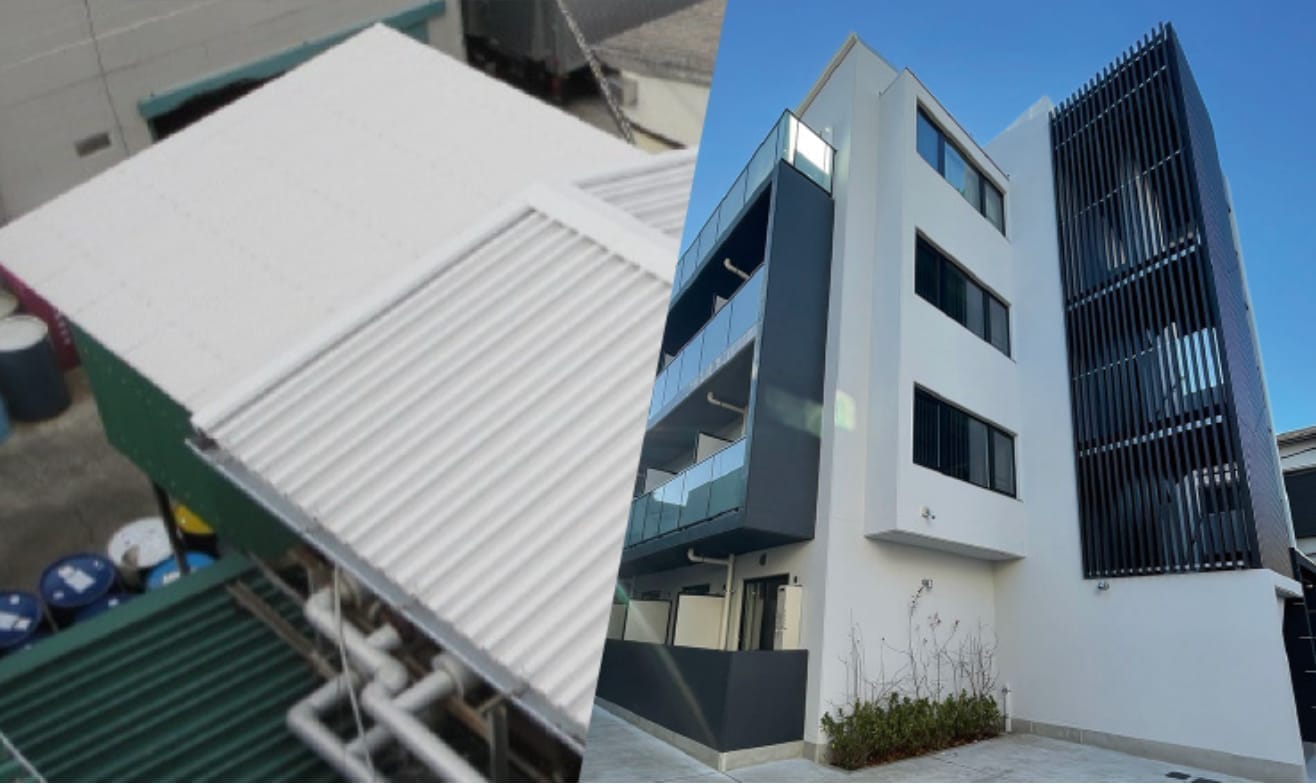 GAINAを施工した屋根・建物の外観